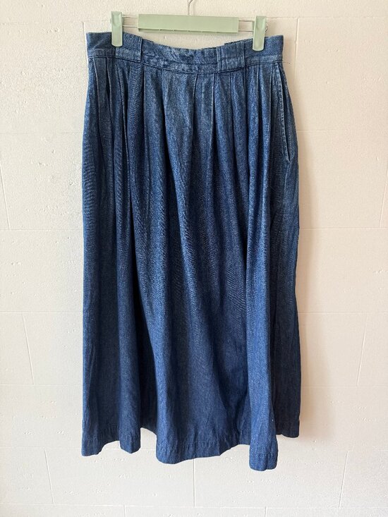 Polo Ralph Lauren Dresses & Skirts - Polo Ralph Lauren | Vintage 90s Pleated Denim Maxi Skirt | Size 12